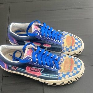VANS burger and fries diner sneakers—FLAWED.